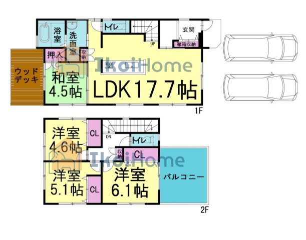 神戸市西区上新地1丁目　中古戸建の間取り