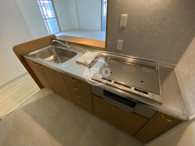 フォレステージュ谷町のキッチン|フォレステージュ谷町　3口IHシステムキッチン