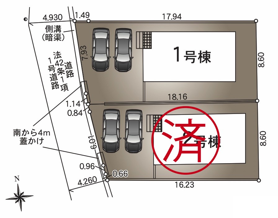 松本市岡田松岡第５の区画図|仕様のご確認やローンのご相談は＜Tel 026-477-7419＞まで♪