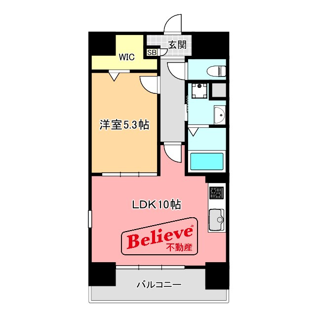 ソレイユ中央の間取り|使い勝手の良い間取りです♪