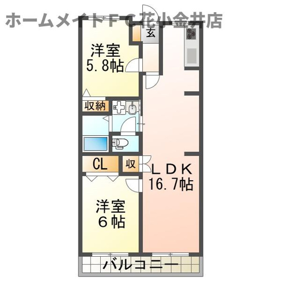 【間取り】 | ヴェルカーサB棟