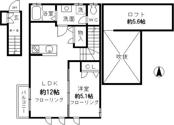 ＤＭ深沢２１６７の間取り