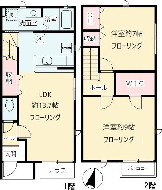 ソレアード砧公園 AEの間取り