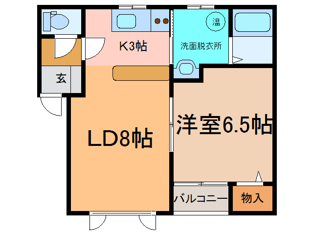 K&KコーポラスHの間取り
