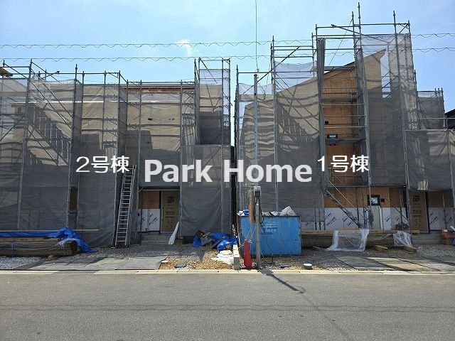 高知市鴨部 -3期2棟2- 新築戸建ての外観|2026.8月：建築中（2区画全体）