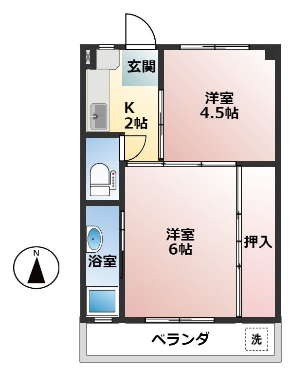 ビレッジハウスごうど2号棟の間取り|図面と現況に相違ある場合には、現況優先とします