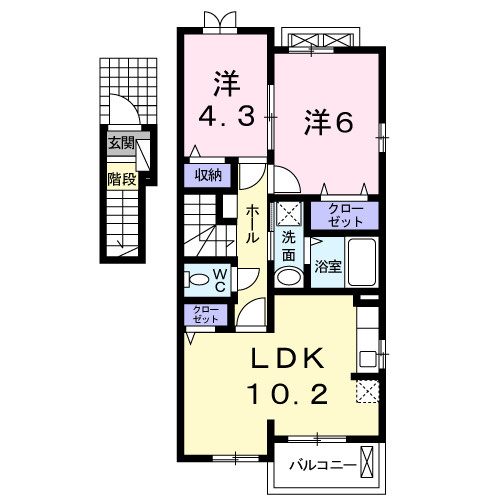 グラン　ジュテ　３の間取り