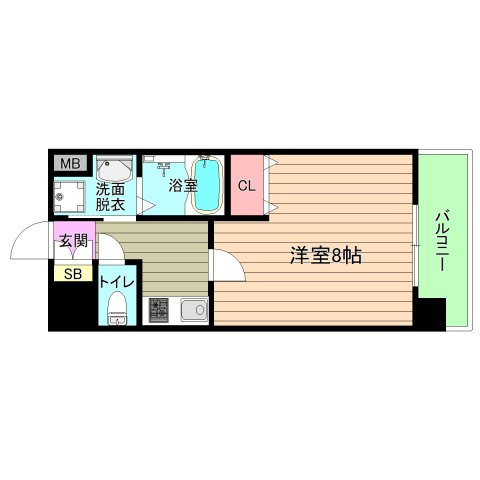 大阪市城東区蒲生２丁目の賃貸マンションの間取り