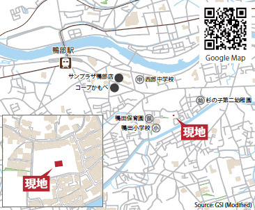 「長期優良住宅認定」高知市鴨部3期2棟　1号棟新築一戸建ての地図