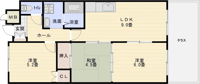 フローラルマンションの間取り|フローラルマンション（3LDK）