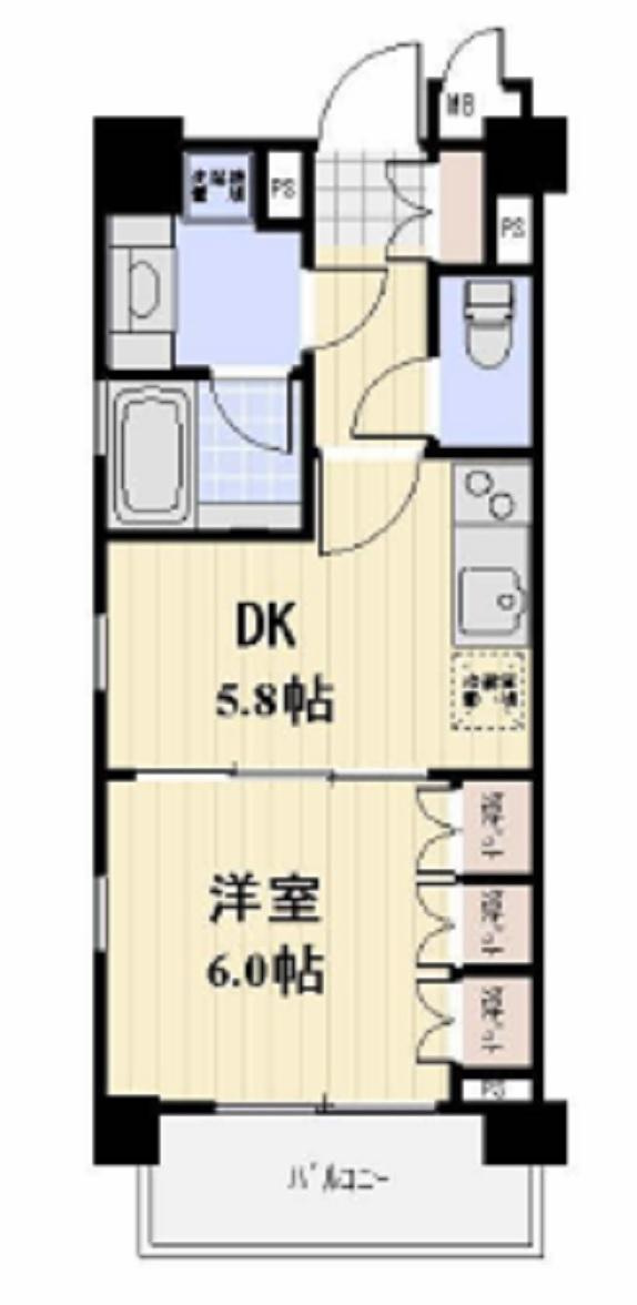 プロスペクト大森海岸の間取り|間取り　1DK