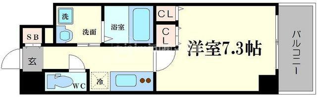 セオリー難波南プレミアムの間取り