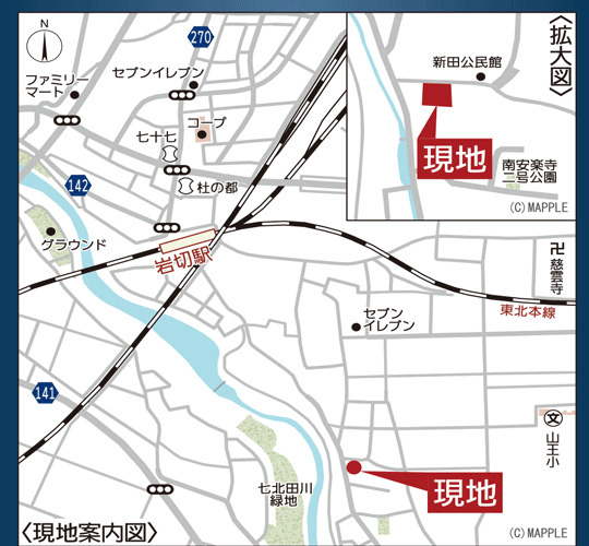 多賀城市新田第13の地図