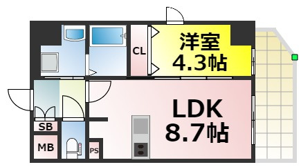 【間取り】 | プレサンス難波クチュール 仲介手数料無料