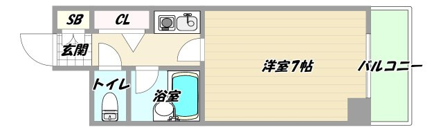 大阪市東淀川区西淡路５丁目の賃貸マンションの間取り