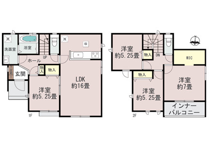 ハートフルタウン／中央区出水６丁目643番／A号棟の間取り