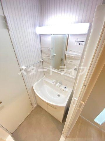 大阪市東淀川区東中島４丁目の賃貸マンションの洗面所