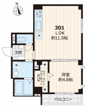パーシモン浅草の間取り