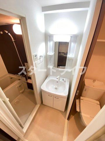 大阪市東淀川区西淡路１丁目の賃貸マンションの洗面所
