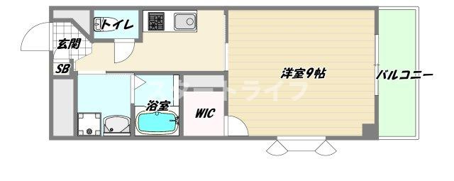 大阪市東淀川区東中島４丁目の賃貸マンションの間取り