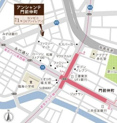 【地図】 | アンシャンテ門前仲町