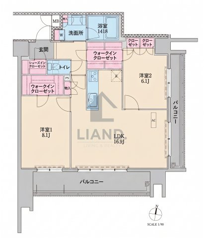 RJRプレシア六本松　草ヶ江小学校区の間取り|RJRプレシア六本松