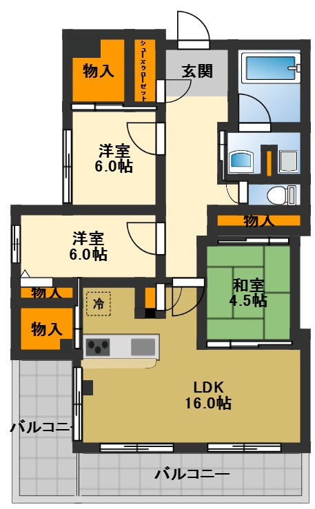 インペリアル鳳の間取り
