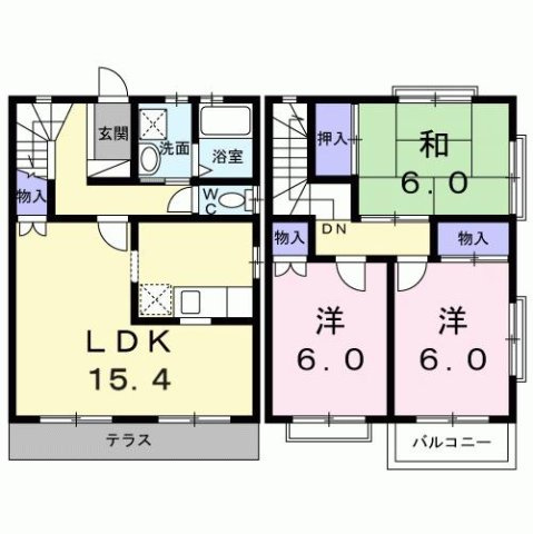 サニーコートＡの間取り