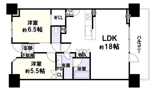 茨木ICOCITY WestCourtの間取り