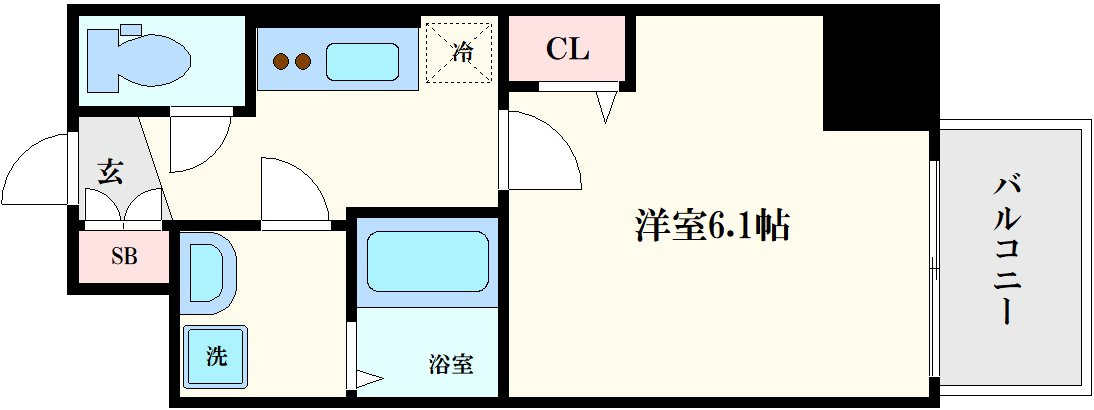 プレサンス天満橋ヴェルエラの間取り