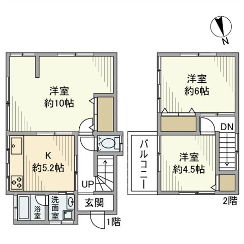 浪花町戸建の間取り