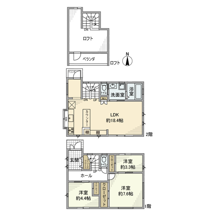浅間町戸建の間取り