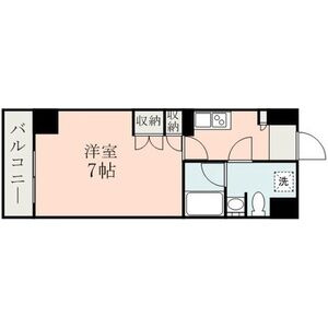 熊本市中央区草葉町の賃貸マンションの間取り