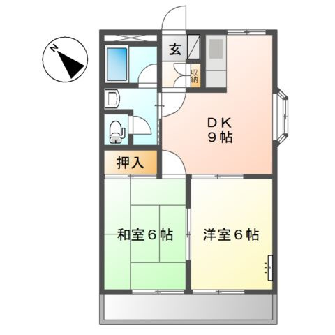 コーポイマージュＡ棟の間取り
