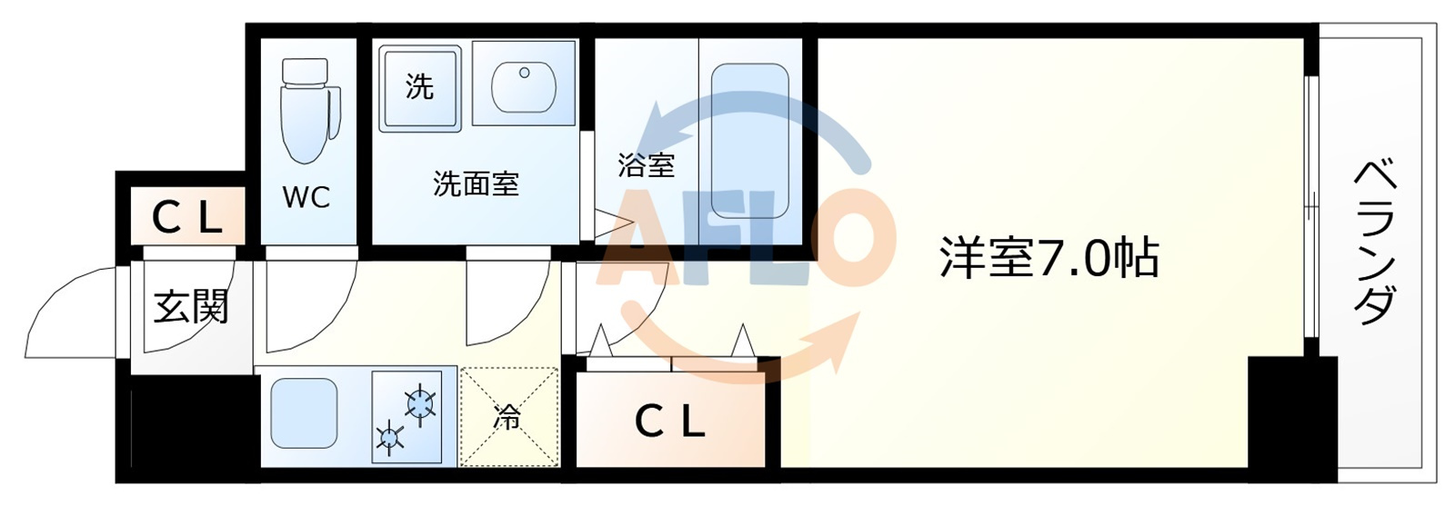 S-RESIDENCE福島玉川Deuxの間取り|S-RESIDENCE福島玉川Deux　間取り