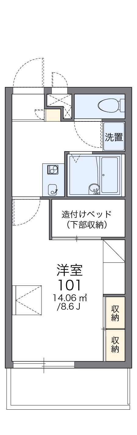 レオパレスＳＵＮＲＩＳＥ南新木の区画図