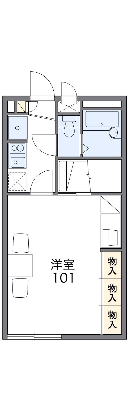 レオパレスステラ0506の間取り|画像2