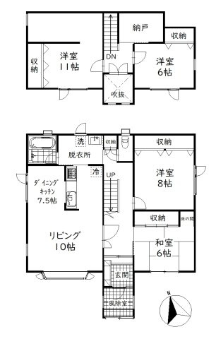 河畔9丁目　中古住宅の間取り