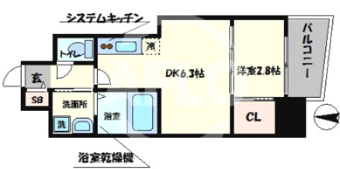 セレニテ夕陽丘ESTの間取り|セレニテ夕陽丘EST　間取り