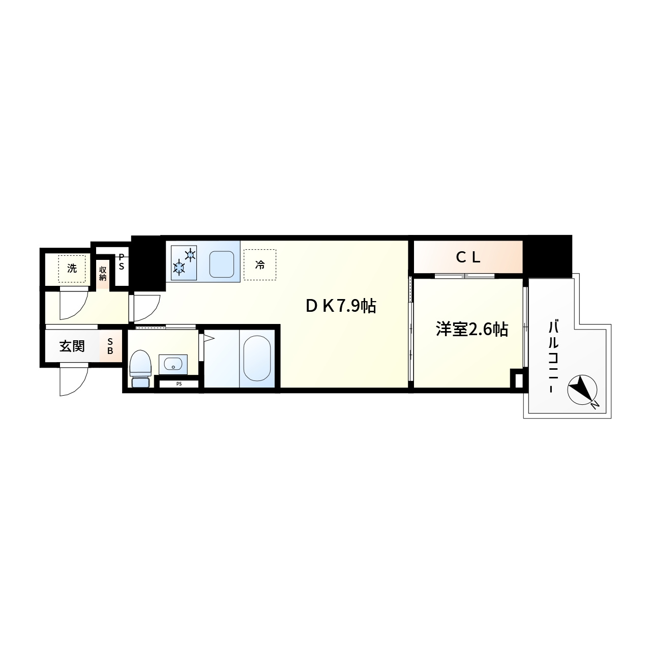セレニテ難波プリエ　の間取り|セレニテ難波プリエ　間取り