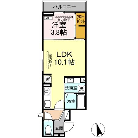 【間取り】 | Ｄ－ＲＯＯＭ中央Ⅰ