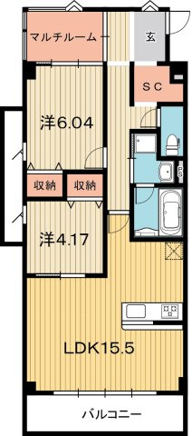 Baum Atagoの間取り|間取り図