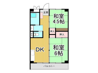ビレッジハウス南清水タワーの間取り