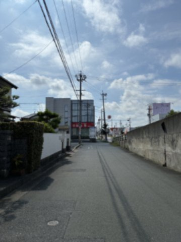 豊橋市中橋良町の売地の前面道路含む現地写真