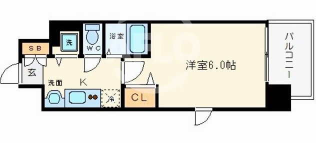 プレサンス難波元町の間取り|プレサンス難波元町　開放的な間取