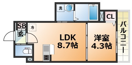AXIACITY神戸松原の間取り