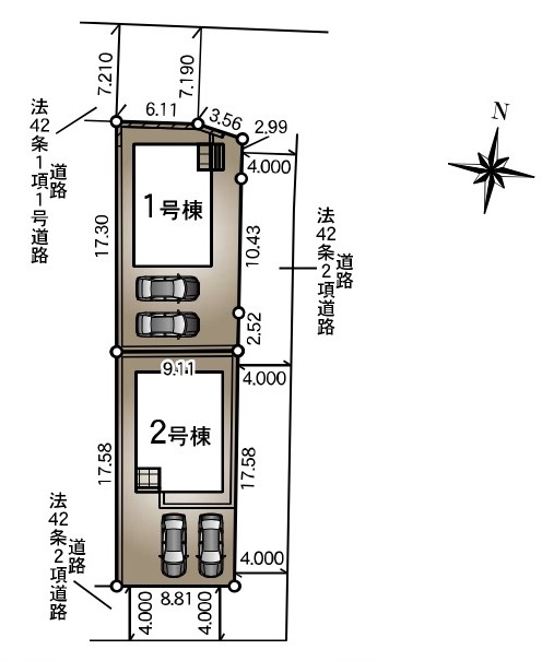 塩尻市大門五番町第１の区画図