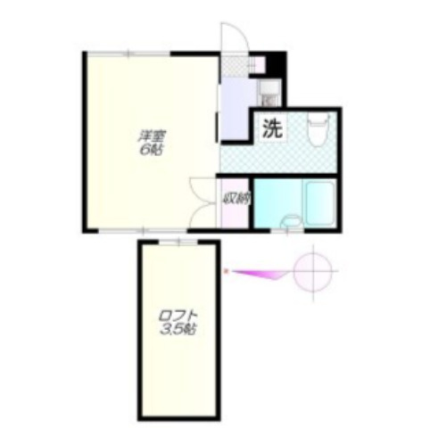中野区新井１丁目のアパートの間取り