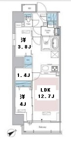 Urbanex浅草橋Frontの間取り