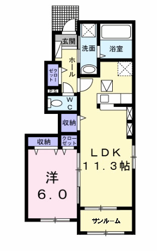 サンヴェール長者ヶ台Bの間取り